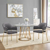 2pcs Velve Dining Chairs Set Padded Seat Metal Legs Kitchen Furniture Chair New
