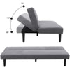 Grey 2-3 Seater Sofa Bed Recliner Leaning Sleeper Beds Couch Settee Upholstered