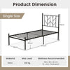 3FT Single Bed Frame with Headboard Metal Platform Bed w/30 cm Under Bed Storage