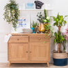 Oak Sideboard Wooden Cabinet Cupboard with Drawers & Doors EDVARDOLSEN Furniture