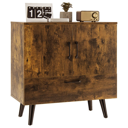 Accent Storage Cabinet Freestanding Wooden Buffet Sideboard with Drawer