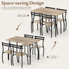 5 Pieces Kitchen Dining Set Modern Breakfast Table and 4 Chairs Space-saving