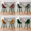 2pcs Upholstered Bar Stools High Seat Kitchen Breakfast Dining Counter Chairs