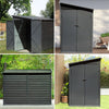 9x5ft Garden Garage Storage Shed Steel Frame Storage Bike Tool Shed Double Door