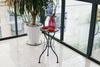 Iron/Glass Round Side Coffee Table Mosaic Design Garden Patio Flower Plant Stand