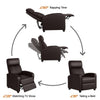 Recliner Chair Adjustable Leather Sofa Living Room Armchair for Home Bedroom