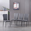 New Set of 4/6 Dining Chairs Padded Seat High back Metal Legs Home Furniture