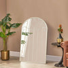 Large Window Garden Mirror Luxury Gold Frame Indoor Outdoor Arch Floral Decor