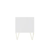 Bedside Table 2 Drawer White - Bedroom Furniture