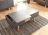 Coffee Table Tea Rectangle Double Lift-Up Storage Living Room Furniture Grey/Oak