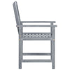 Garden Chairs 8 pcs Solid Acacia Wood Grey C5M1