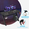 Gaming Computer Desk w/Cup Holder Headphone Hook Z-shaped Ergonomic Workstation