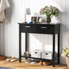 Modern Console Table 2 Drawer w/Shelf Dressing Table Hallway Hall Desk Furniture