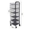 3-6 Tier Kitchen Rotating Storage Trolley Shelf Organiser Vegetable Fruits Rack
