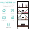 5 Tiers Floor Bookshelf Etagere Bookcase Industrial Wood Shelf Living Room Stand