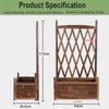 Wooden Raised Garden Bed Outdoor Above Ground Planter Box Basket Hanging Trellis