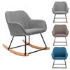 Rocking Chair w/Wood Curved Legs Padded Seat Rocking Rocker Lounge Leisure Chair