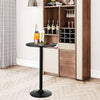 Modern Round Bar Table Counter Pub Table Standing Bistro Table with Solid Base