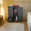 Bathroom Floor Cabinet Storage Cupboard Organizer W/Adjustable Shelf & 4 Drawers