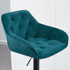2/4X Luxury Bar Stools Velvet Padded＆Armrest Swivel Bar Chairs Breakfast Kitchen