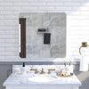 Double Door Bathroom Mirror Cabinet Storage Shelves Wall Mounted 68Lx60H cm