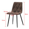 Set of 2 Faux Leather/Suede Dining Chairs Metal Legs Reception Restaurant Chair