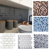 3D WATERPROOF WALLPAPER BATHROOM KITCHEN MOSAIC TILE WALL STICKER SELF-ADHESIVE