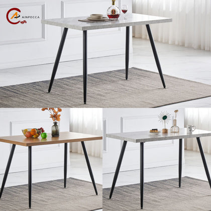 Modern Wooden Dining Table 4-6 People Kitchen Tables Dining Room Home White UK