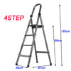 3 4 Tread Step Ladder Folding Aluminum Ladders with Safety Non-Slip Step
