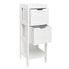 Mondeer White Bathroom Shelf Cabinet Cupboard with Drawers Storage Unit White