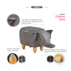Animal Footstools Ottomans Faux Leather Padded Cushion Stool Pouffe Stool Kids