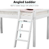 Kids Bunk Beds Pine Wood 3FT Single Bed Frame Cabin Mid Sleeper Slide & Ladder