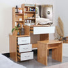 Dressing Table With Drawers Mirror Stool Set Makeup Desk Vanity Table Bedroom