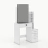 White Dressing Table Set with Stool Makeup Desk Sliding Mirror & 4 Drawers