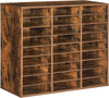 Wooden Literature Organizer 27-Slot File Organizer Classroom Mailbox