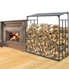 Large Firewood Log Rack Bin Wood Holder Fireplace Kindling Stand Winter Warmer