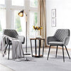 Dining Chairs Velvet Tub Chairs with Soft Padded Backrest and Arms Grey 2/4/6pcs