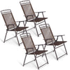 Set of 4 Folding Chairs Portable Metal Chairs for Outdoor Camping Lightweight