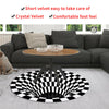 Round 3D printed Vortex Illusion Anti-slip Living-room Rug Carpet Floor Door Mat