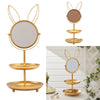 Jewelry Necklace Ring Earring Stand Mirror Show Rack Display Organizer Holder UK