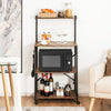 4-Tier Kitchen Baker’s Rack Industrial Utility Storage Shelf Microwave Stand