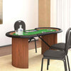 10-Player Poker Table with Chip Tray Green stable framework Easy to assemble