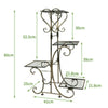 Small Medium Large Multi Tier Tiered Plant Stand Carbonized Shelf Holder Flower