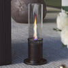 Bio Ethanol Burner Tabletop Black/Sliver Fireplace Glass Burner Fire Bioethanol