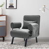 Folding Sofa Bed 3in1 Convertible Recliner Chair Linen Upholstered Seat w/Pillow