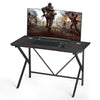 Ergonomic Gaming Desk PC Computer Table Carbon Fibre K Shape Thicken Metal Frame