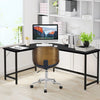 Large L-Shaped Corner Computer Desk PC Laptop Table Workstation with CPU Stand