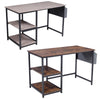 120x60cm Computer Desk with Storage Shelves Home Office Study Writing Work Table