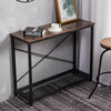 Industrial Console Table With Storage Shelf Hallway Living Room Slim Side Table
