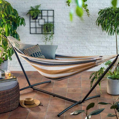 Portable Hammock with Stand for 2 person Weather Resistant Heavy Duty Steel